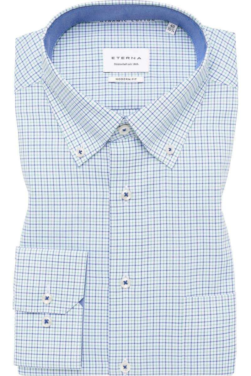 ETERNA Modern Fit Hemd hellgrün, Kariert