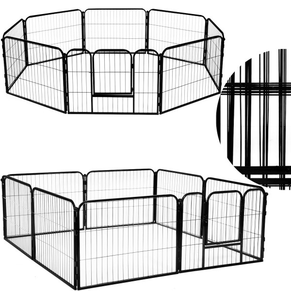 Kojec dla zwierząt wybieg dla szczeniaków klatka metalowa dla psa 160x160cm