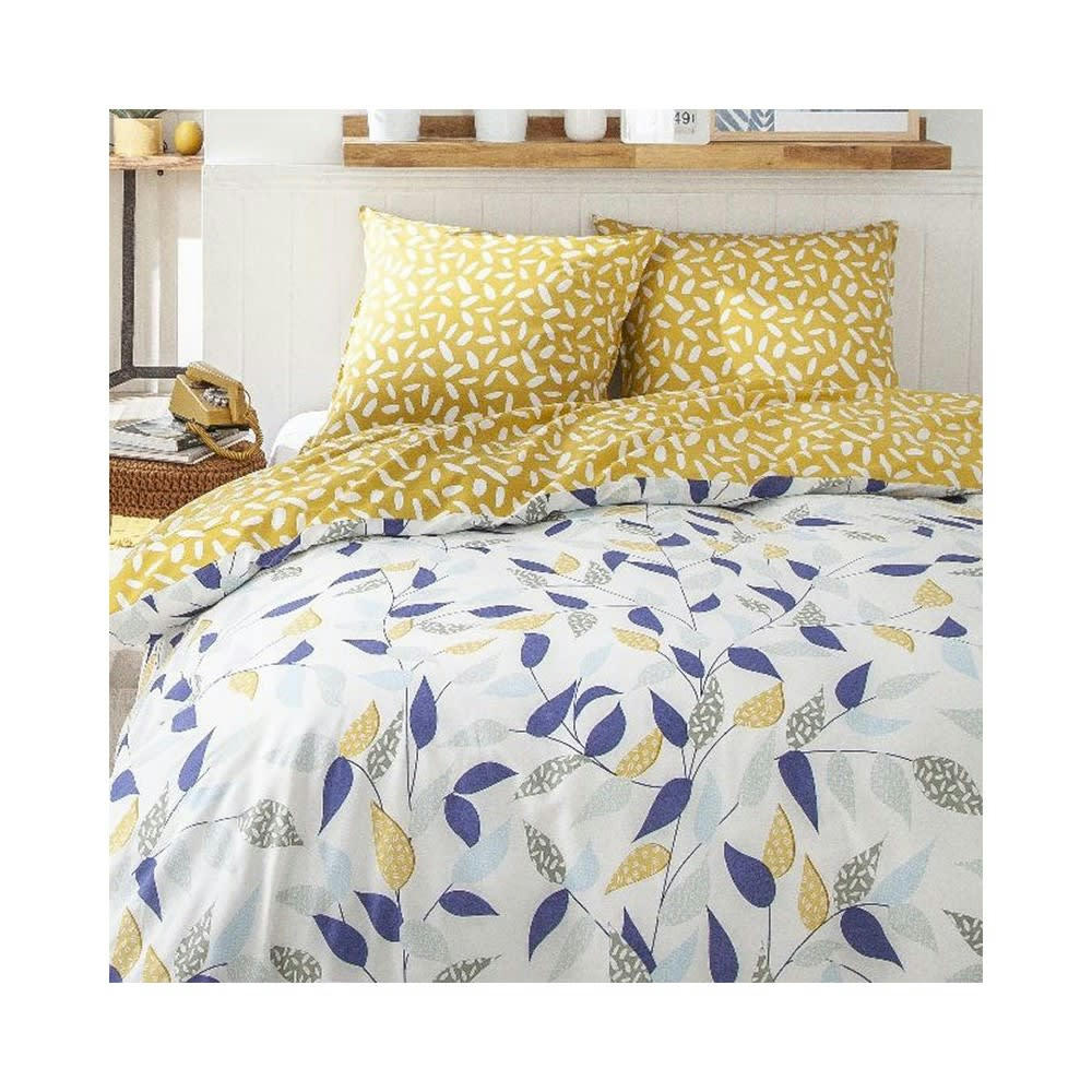 - Parure de couette 100% coton 57 fils imprimée 240x220 2 taies