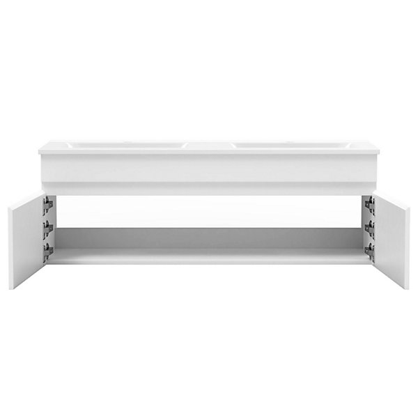 Ensemble meuble et vasque et colonne et miroir 120cm meuble salle de bain Blanc