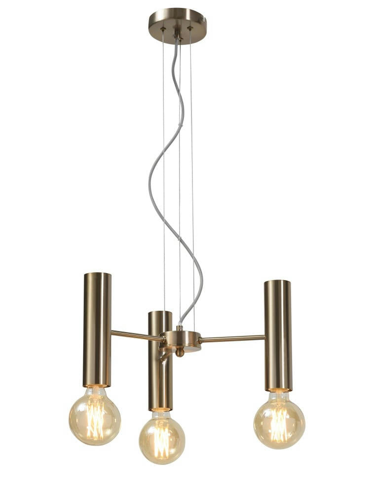 CANNES - Suspension dorée 3 lumières