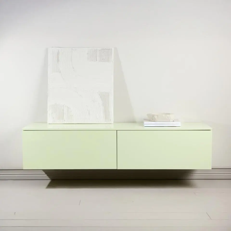 Tv-meubel Glanzend Lichtgroen - 160x45x35cm - Frihamn