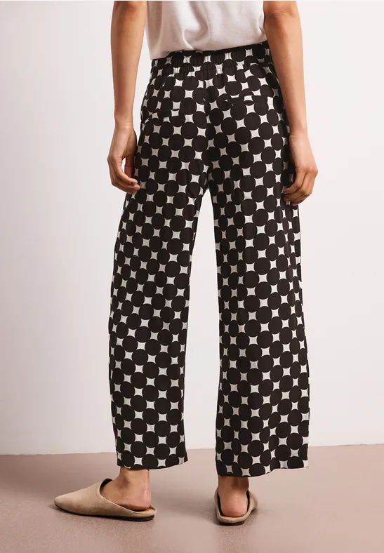 High Waist Wide Leg Hose mit Print