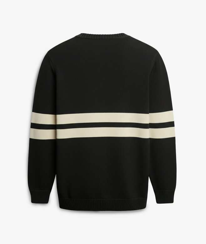Oversized Striped V-Neck Jumper