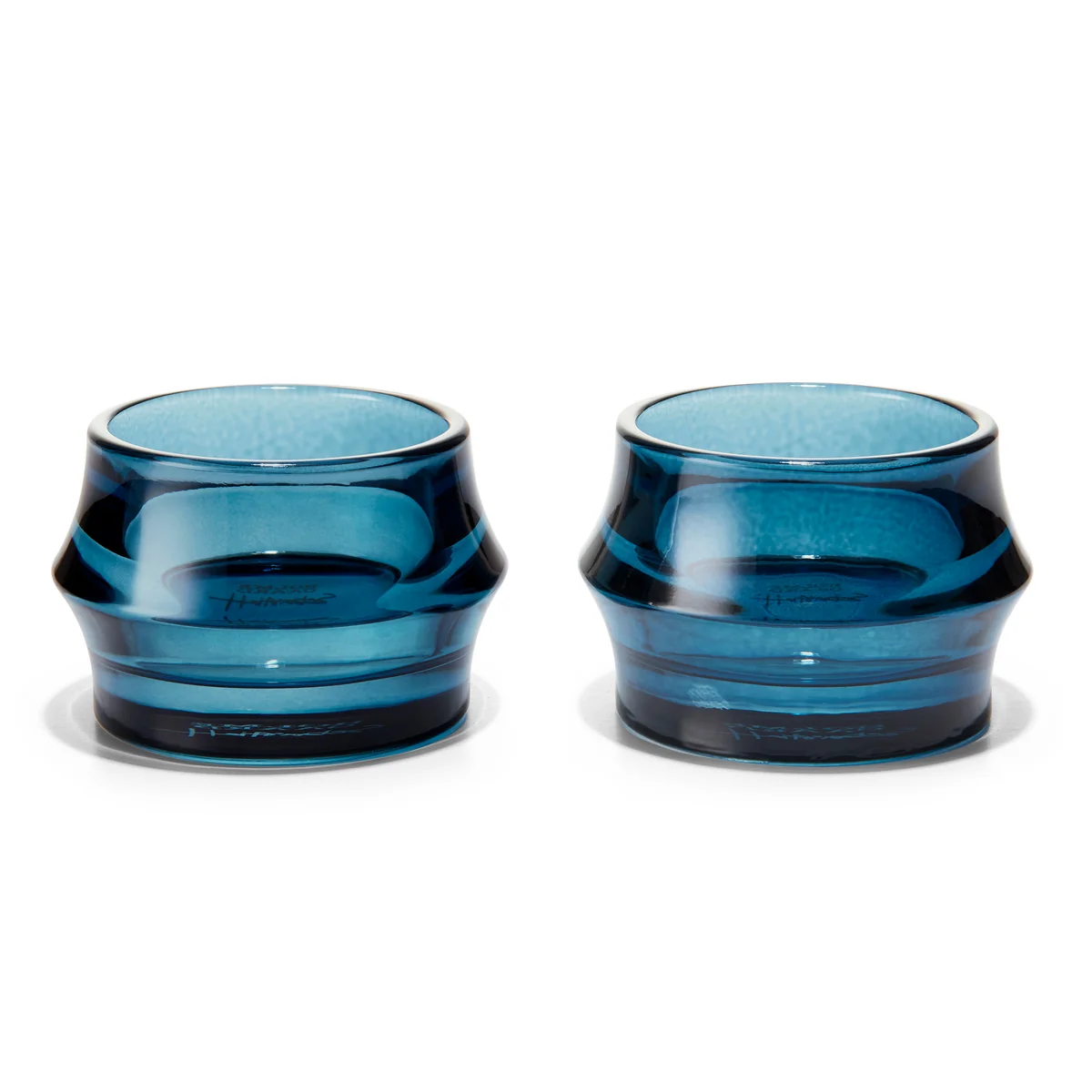 Holmegaard - Arc Teelichthalter, Ø 7,2 cm, dunkelblau (2er-Set)