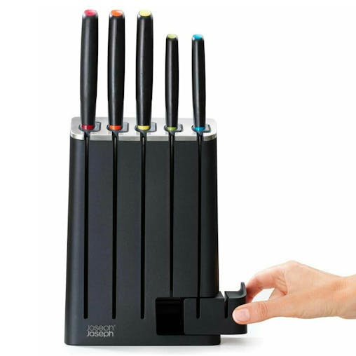 Joseph Joseph Elevate 5 Piece SlimBlock Kitchen Knife Set with Sharpener 10537
