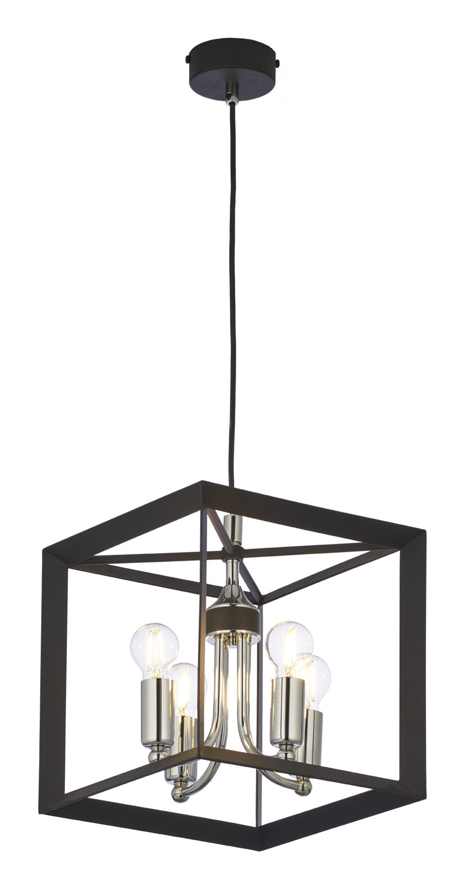 Lampa sufitowa MAYczarna-chromowana 4xE14x11W IP20 Jupiter