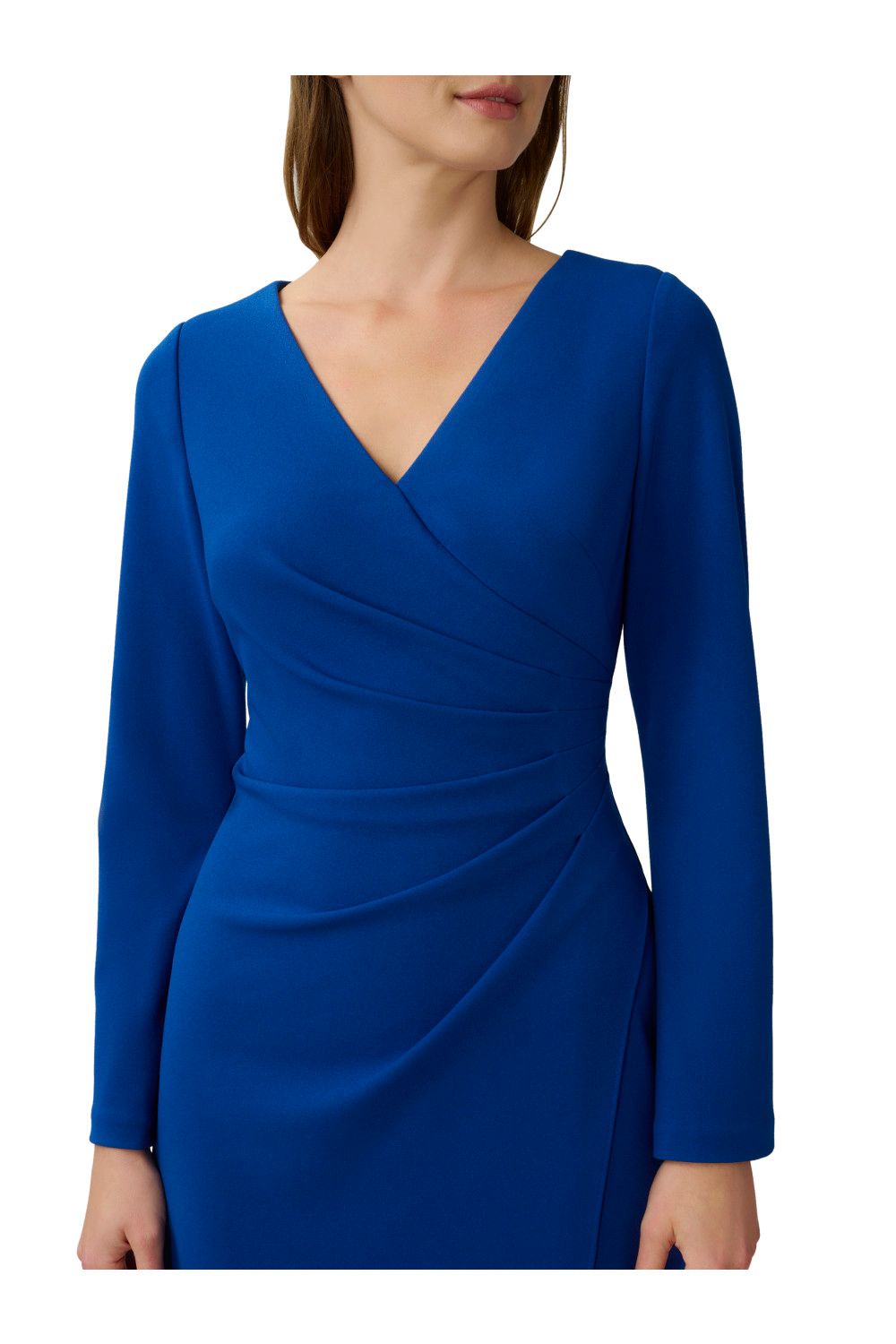 Adrianna Papell Draped Crepe Asymmetric Dress