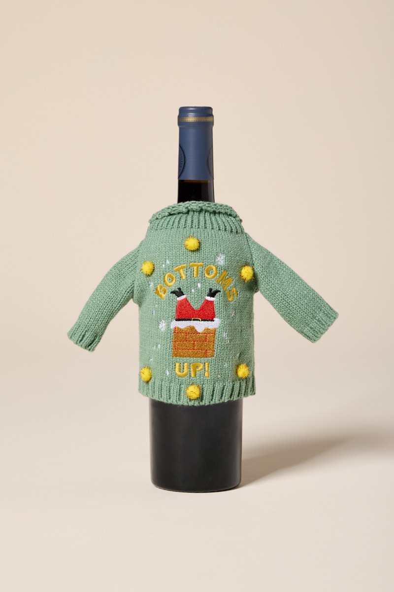 Bottoms Up Wine Bottle Sweater