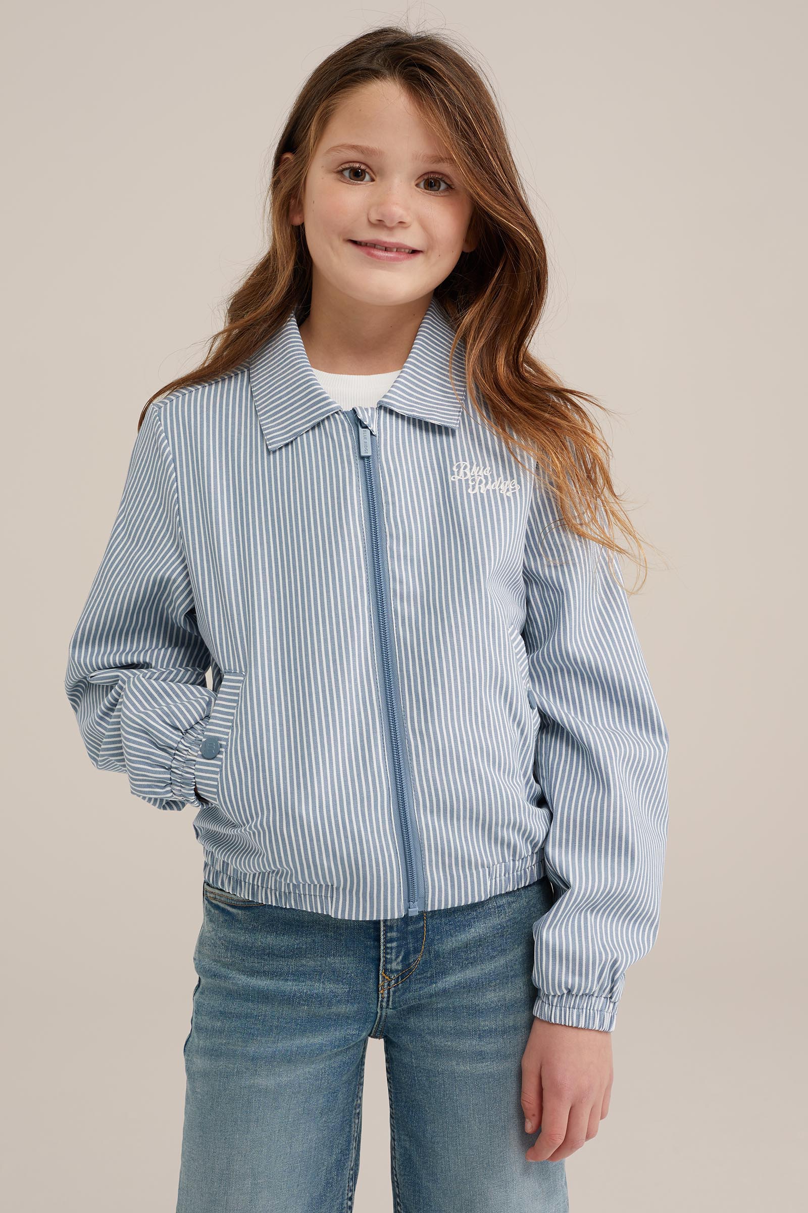 Meisjes bomberjack met print