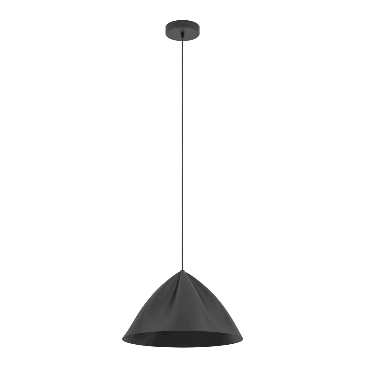 EGLO hanglamp Podere - e27 - ø 42,5 cm - zwart - staal