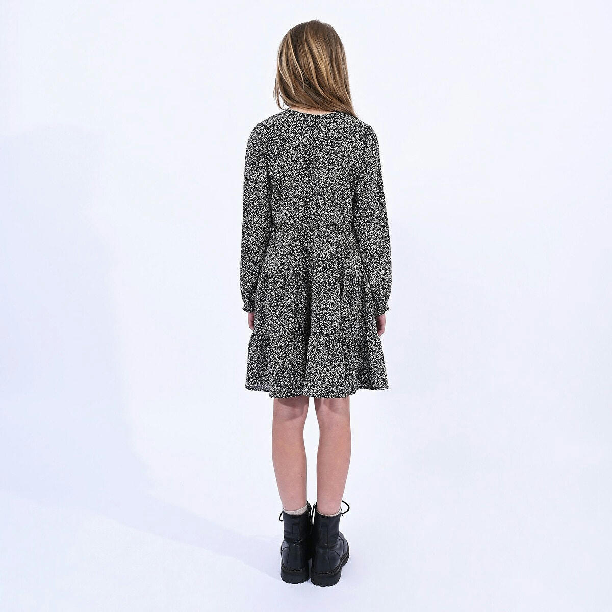 Robe manches longues imprimée