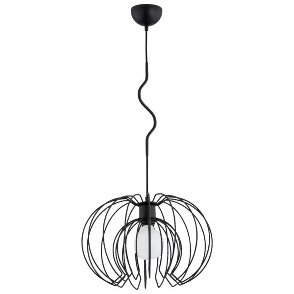 Lampa wisząca KIWI czarna 1xE27x60W wym:90x36x36cm IP20 Alfa