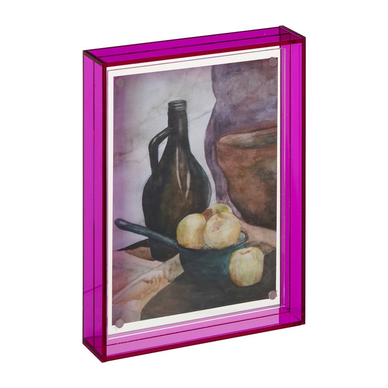 Acryl fotolijst klein - roze - 10x15 cm