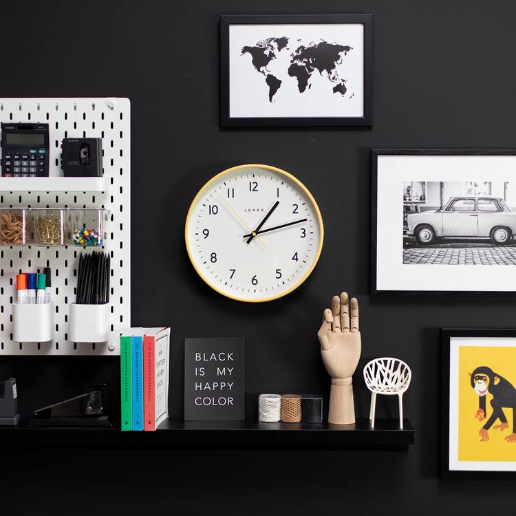 Jones Jam Wall Clock Cheeky - Yellow