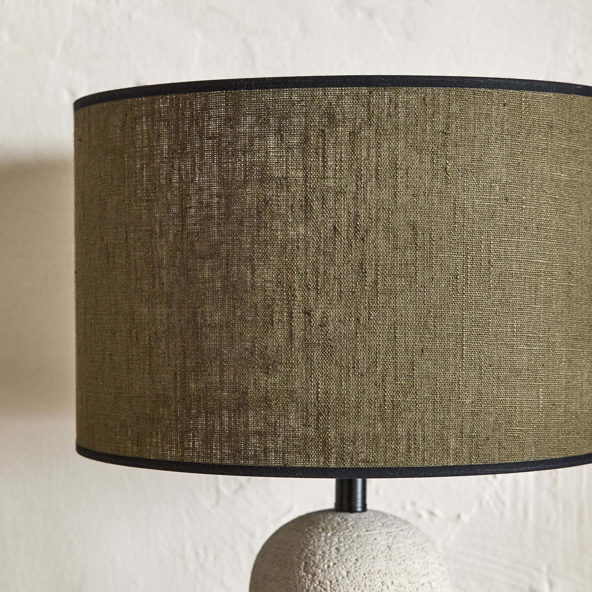 ADRIA - Abat-jour cylindrique en lin D32cm - vert