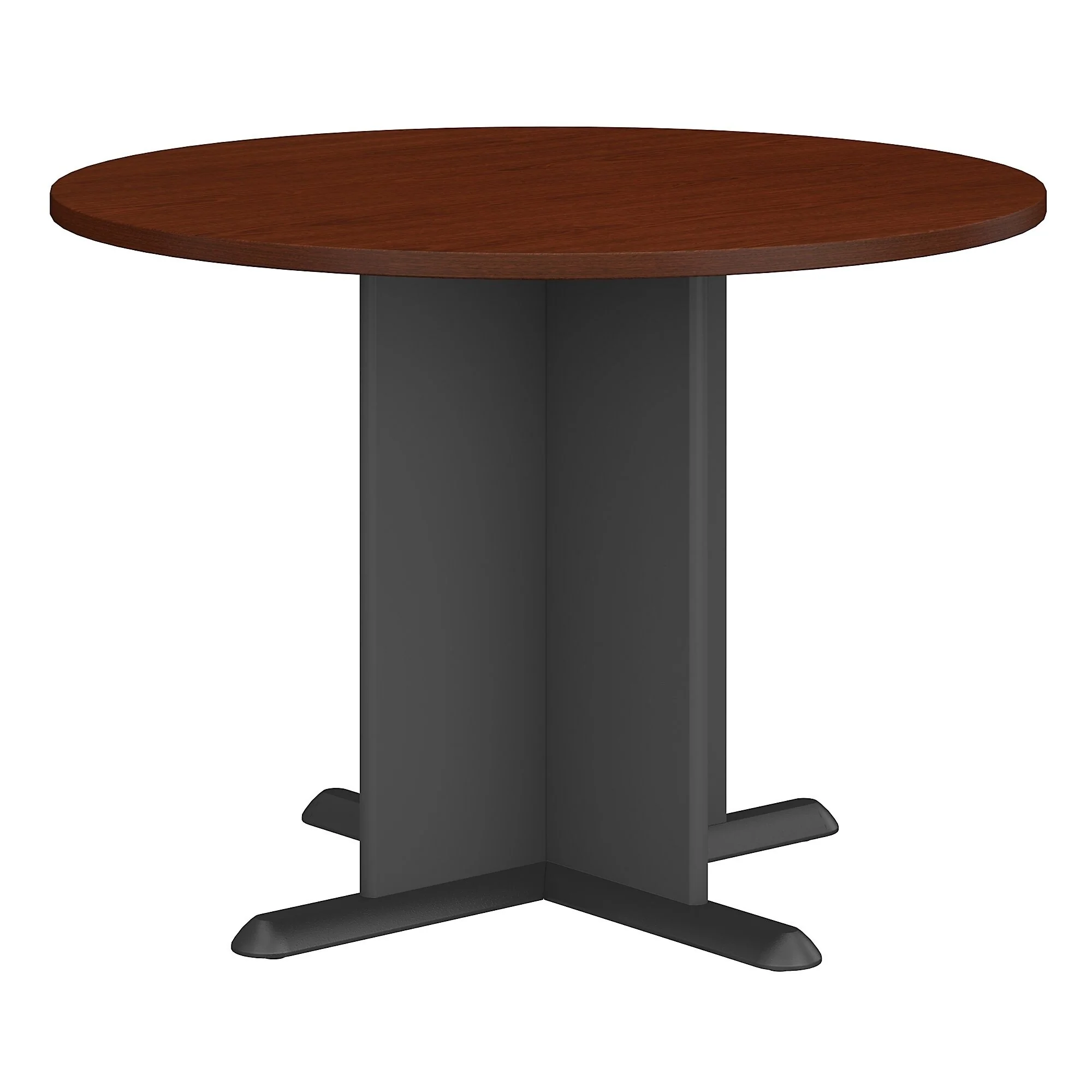 Bush Business Series A & C 42 Inch Round Conference Table in Mahogany