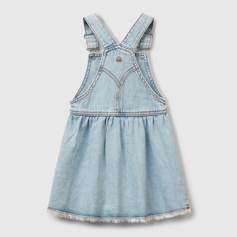 Denim dungaree dress