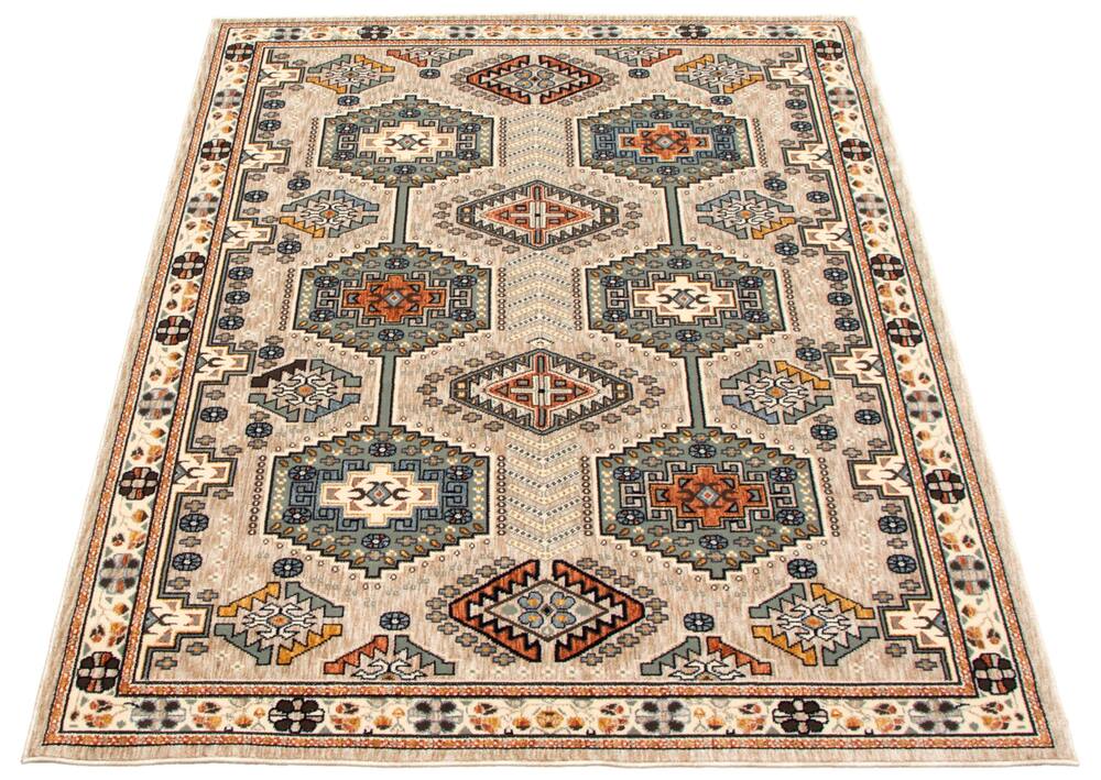 ECARPET Qashqai Indoor Area Rug/Runner, Taupe, Assorted Sizes