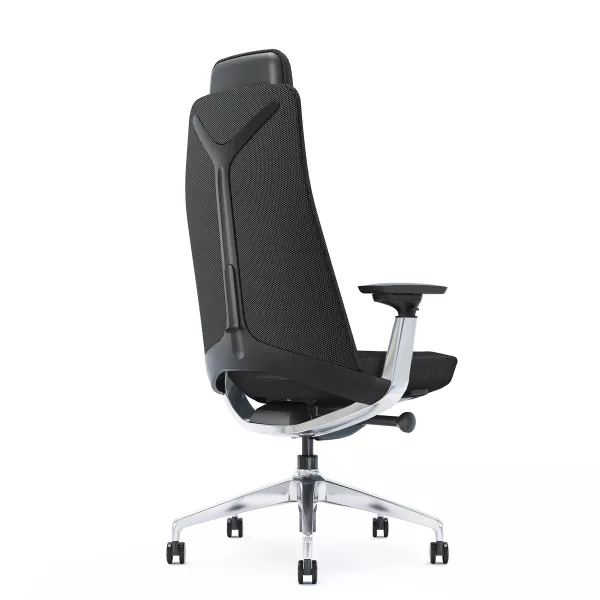 Ergonomiczny fotel biurowy X-ME chrom/czarny