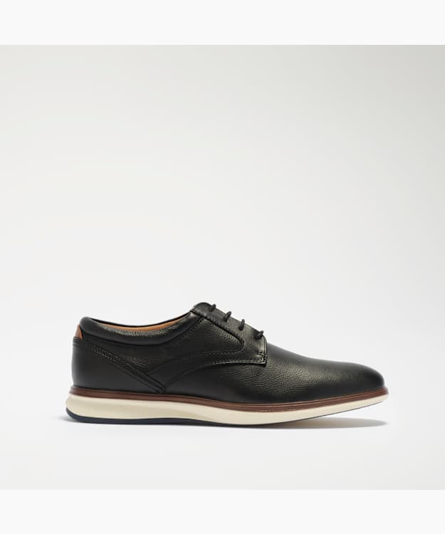 Brydon Black - Leather Lace Up Casual Shoes