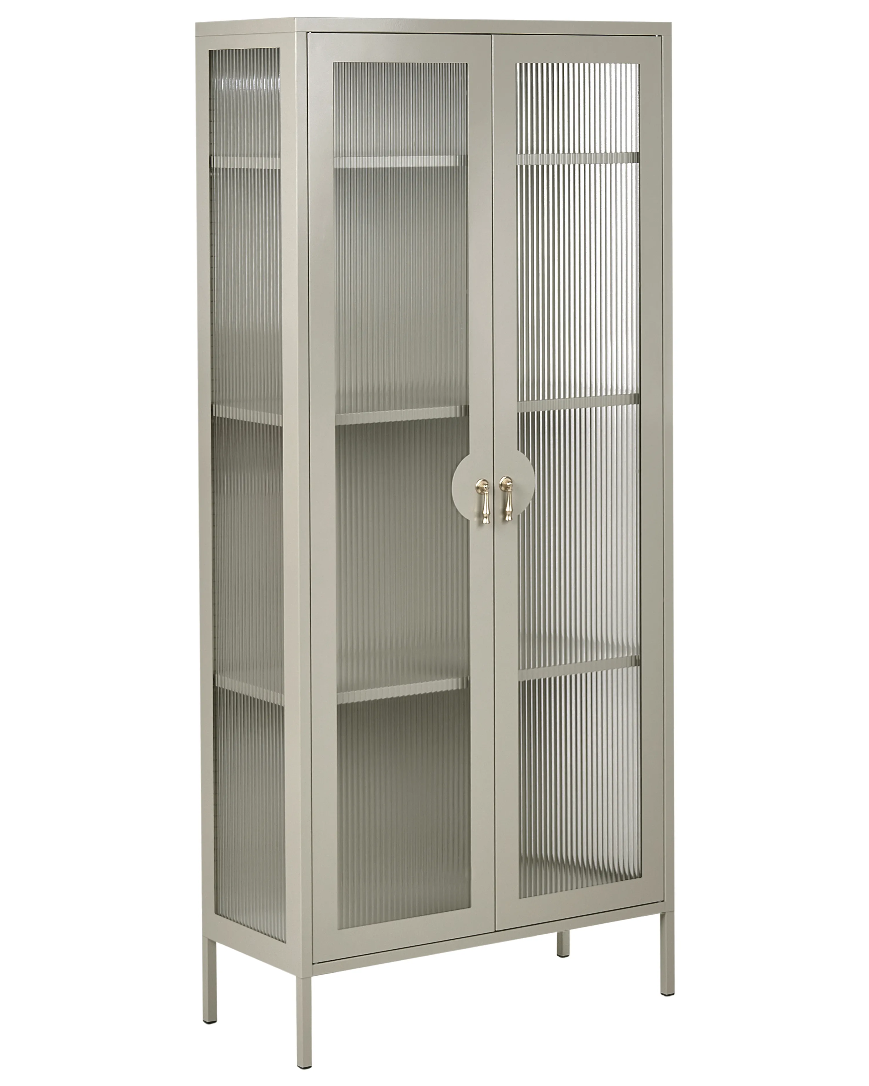 3 Door Sideboard GLEORA Metal Light Beige