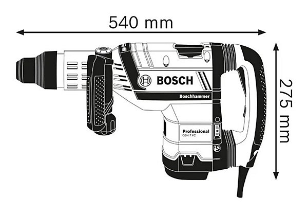 Marteau piqueur 1500 W SDS-Max GSH 7 VC Bosch 0611322000