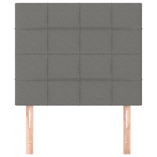 NNEVL Headboards 2 pcs Dark Grey 80x5x78/88 cm Fabric