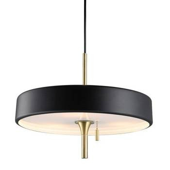 LAMPA SUFITOWA wisząca ARTDECO czarno złota 35cm