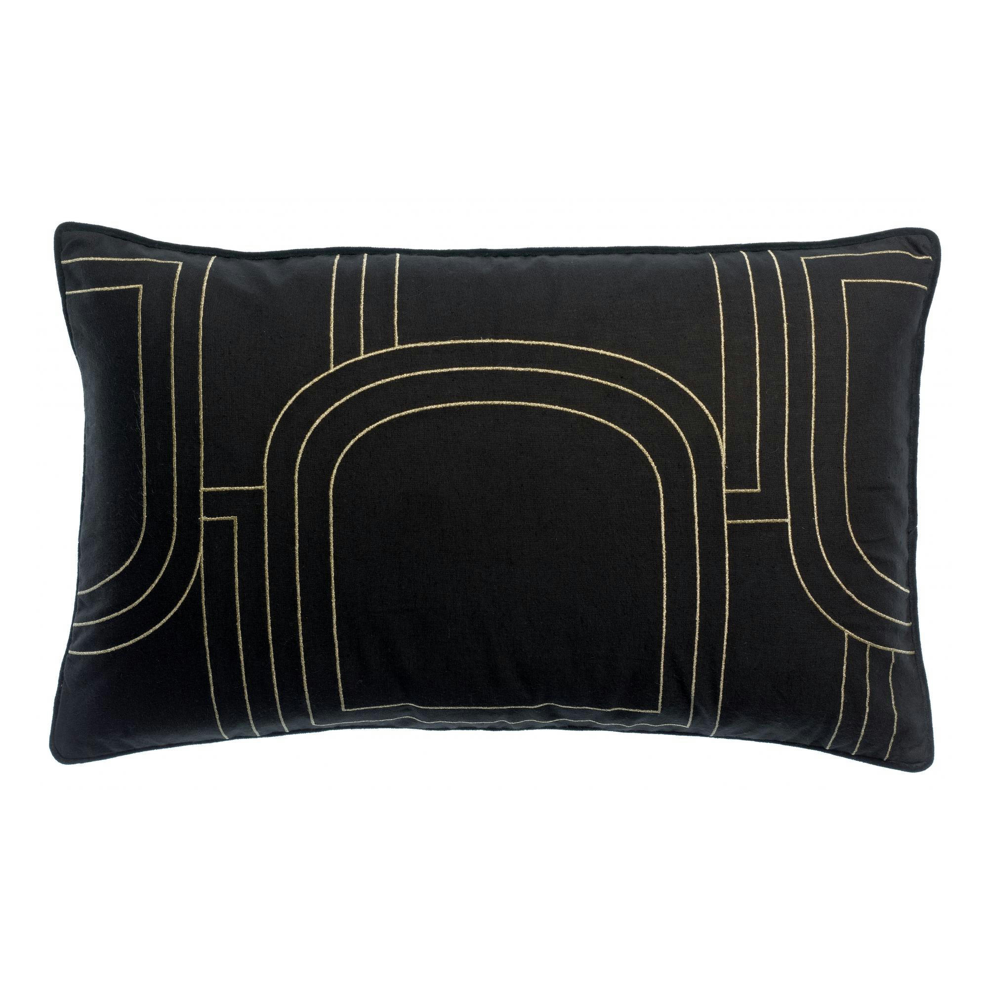 JADEN - Coussin  en coton caviar 40 x 65