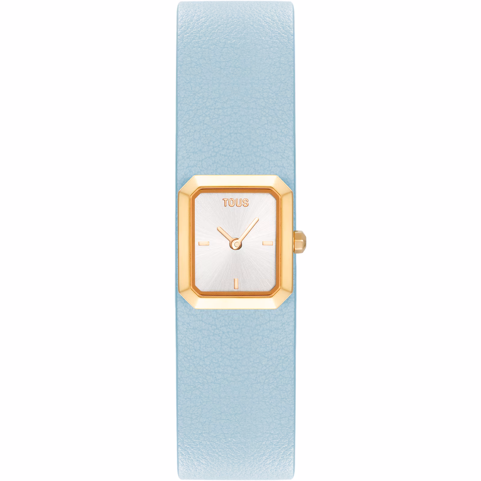 Reloj analógico con brazalete de piel azul y acero dorado KARAT EMERALD MINI