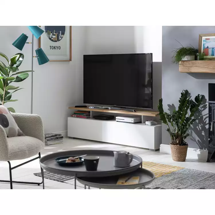 Habitat Floating Top TV Unit - White