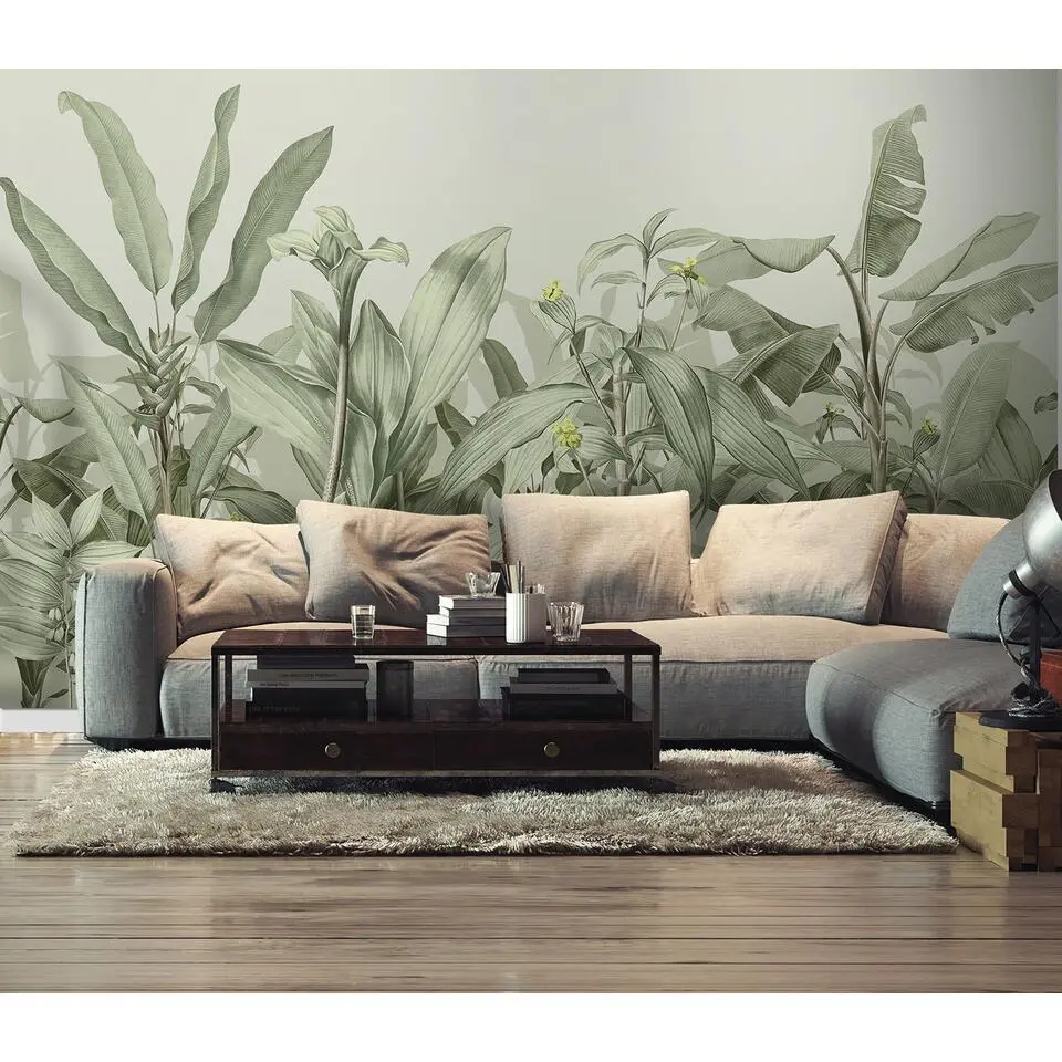 Sanders & Sanders fotobehang palmbladeren groen - 424 x 280 cm