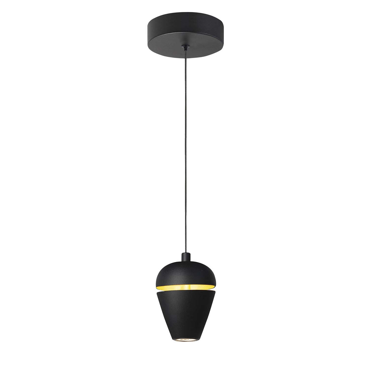 Highlight hanglamp Kobe - 1 lichts - 12 x 135  cm - zwart
