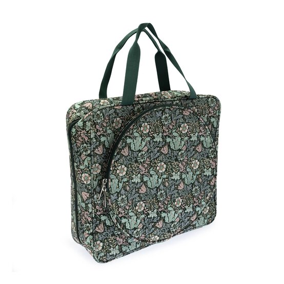 Floral Wood Block Hoop Project Bag