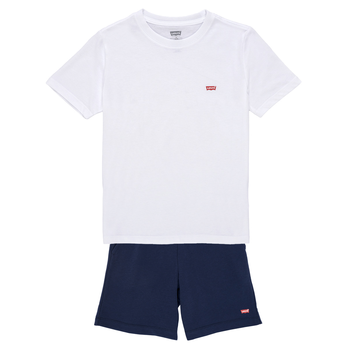 Levi's - BATWING TEE & KNIT SHORT - White / Marine
