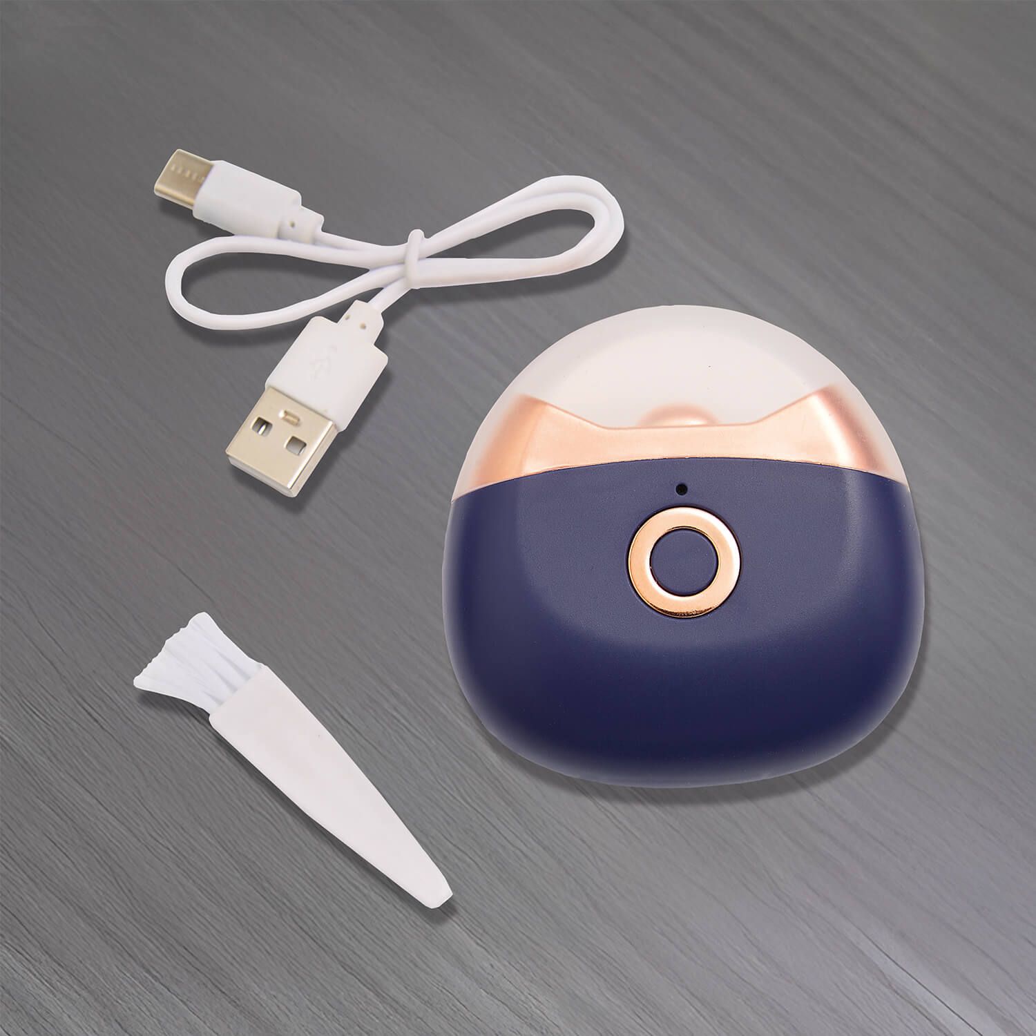 JAVA Wellness Navy Rechargeable Electric Nail Clipper with Light and 2 Speeds