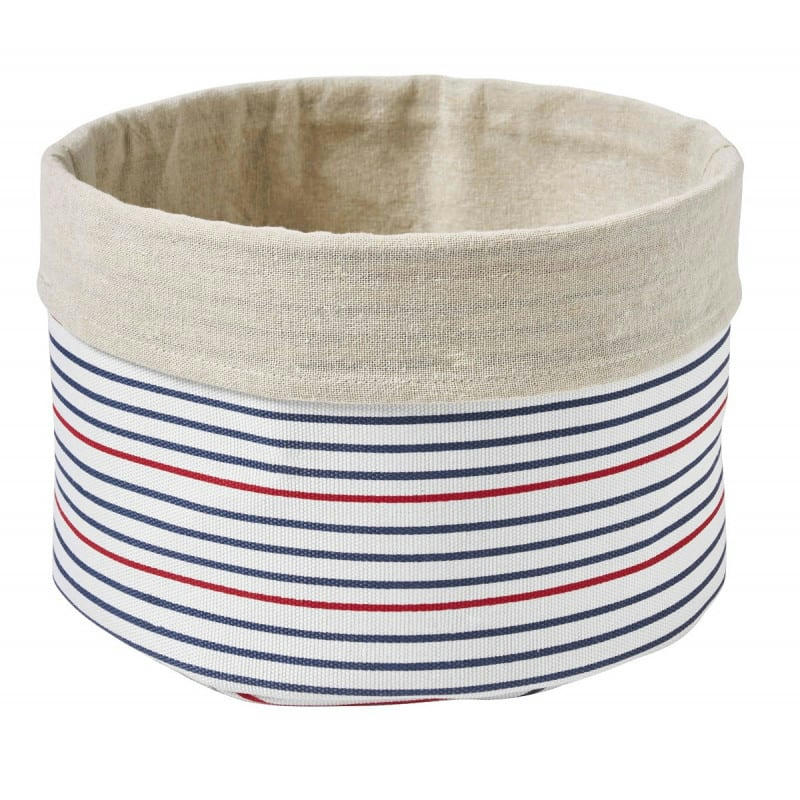 MAGELLAN - Lot de 2 paniers de rangement polycoton blanc