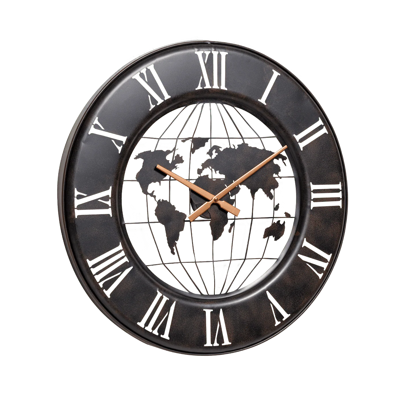 4MURS Horloge en métal TRAVELLER coloris noir et bronze