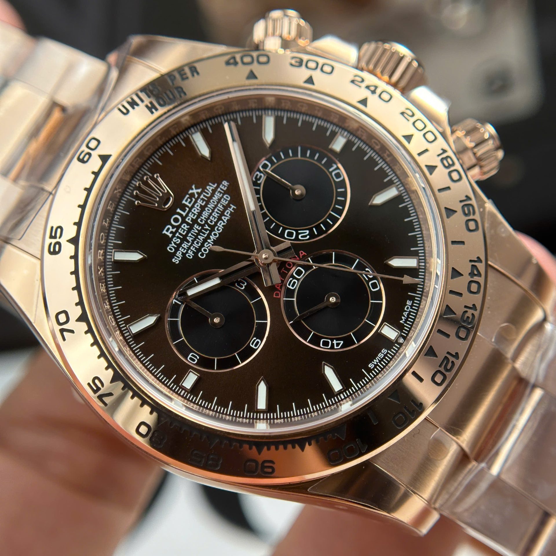 Rolex Daytona 126508 RG Plated Chocolate Dial 40mm Oyster Super Clone