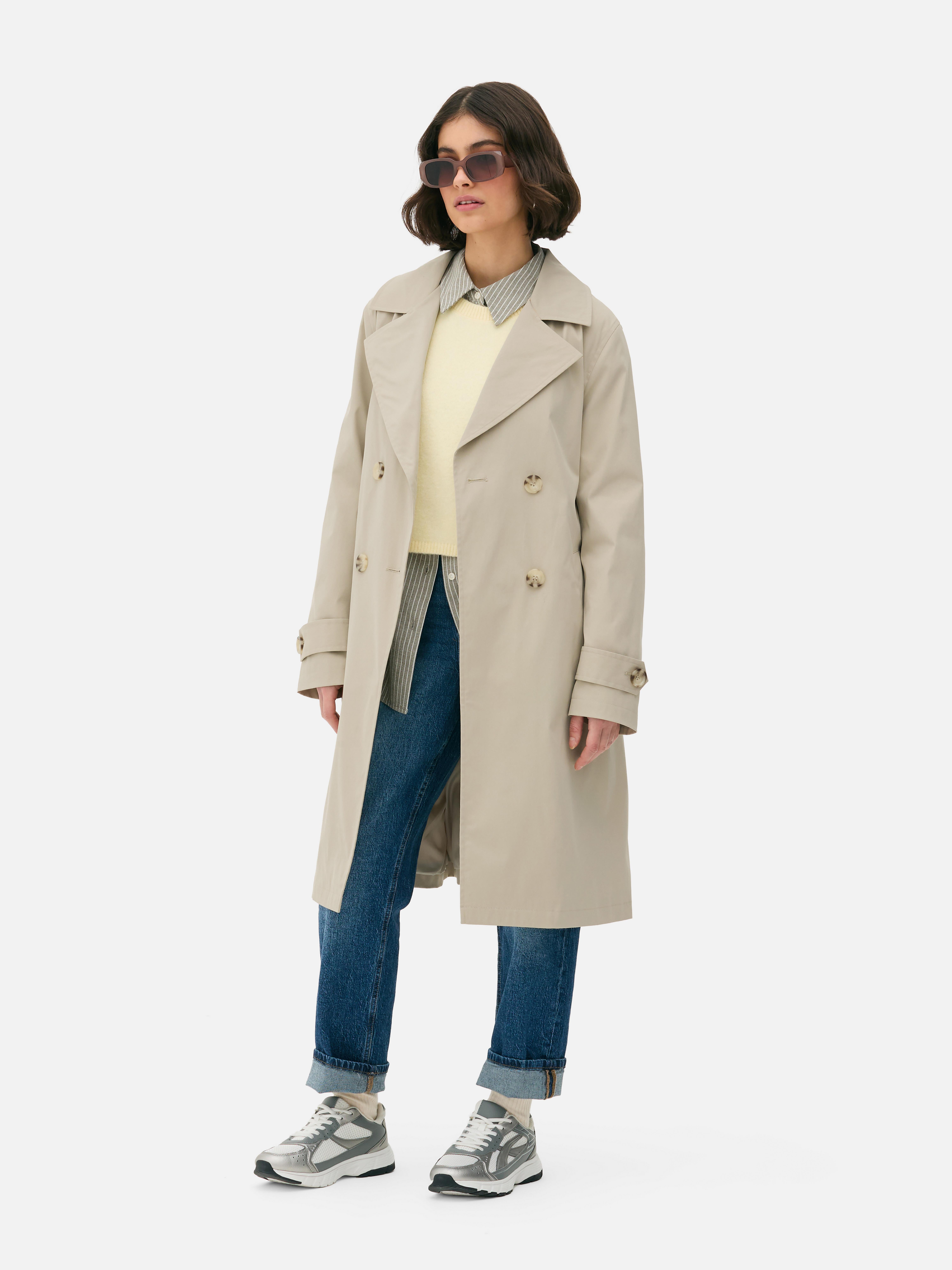 Double-Breasted Belted Trench