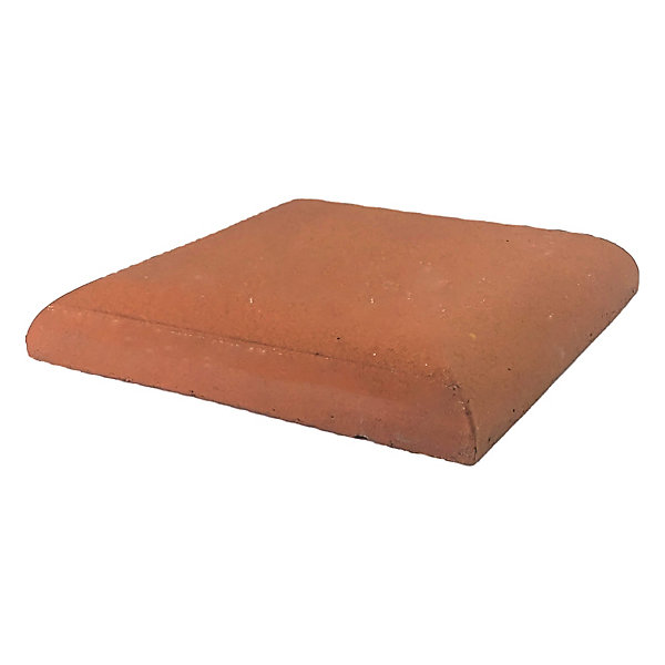 Chapeau Pilier 30x30 Plat Bord Arrondis - Rouge