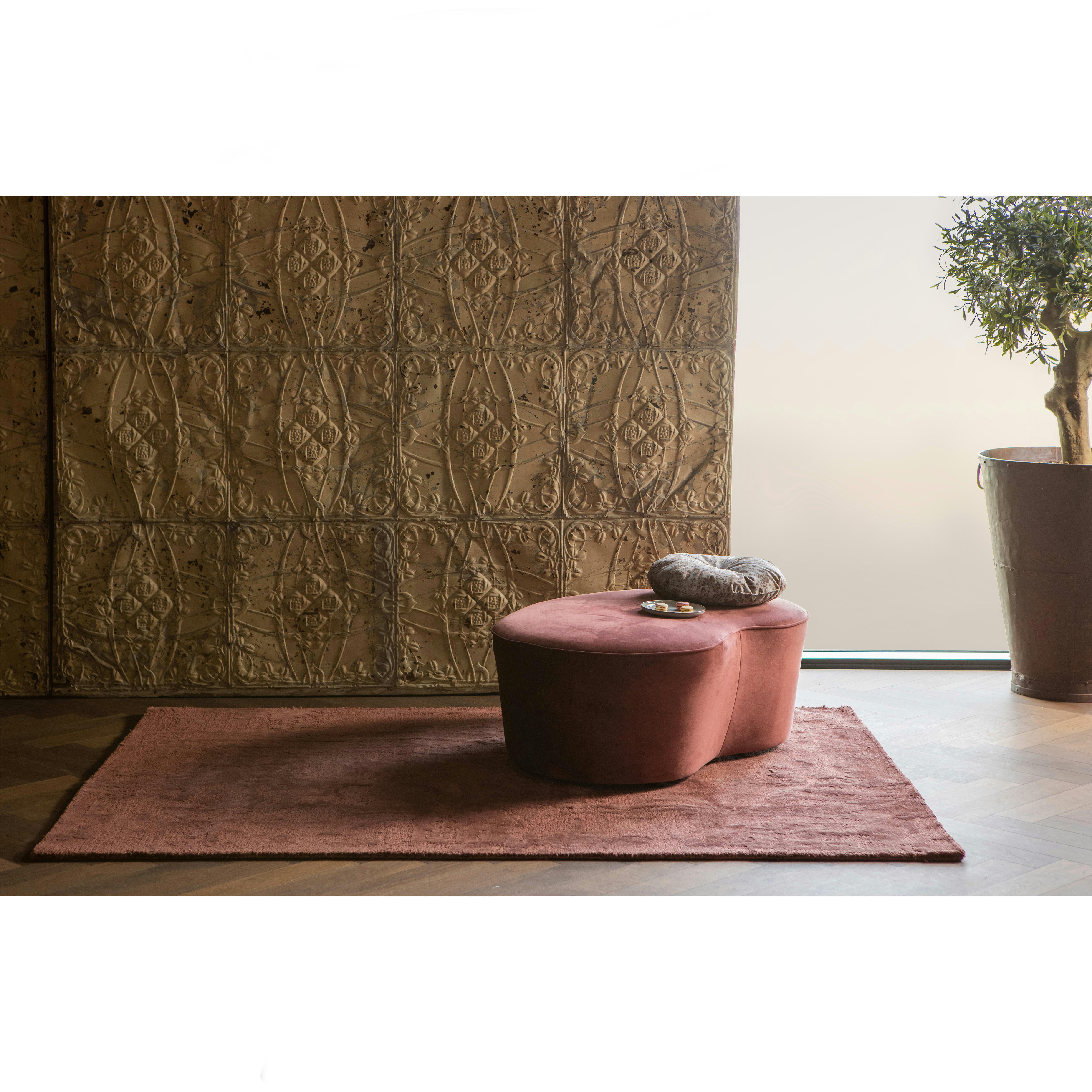 TRAIL - Tapis rectangulaire velours chaude de châtaigne 170x240