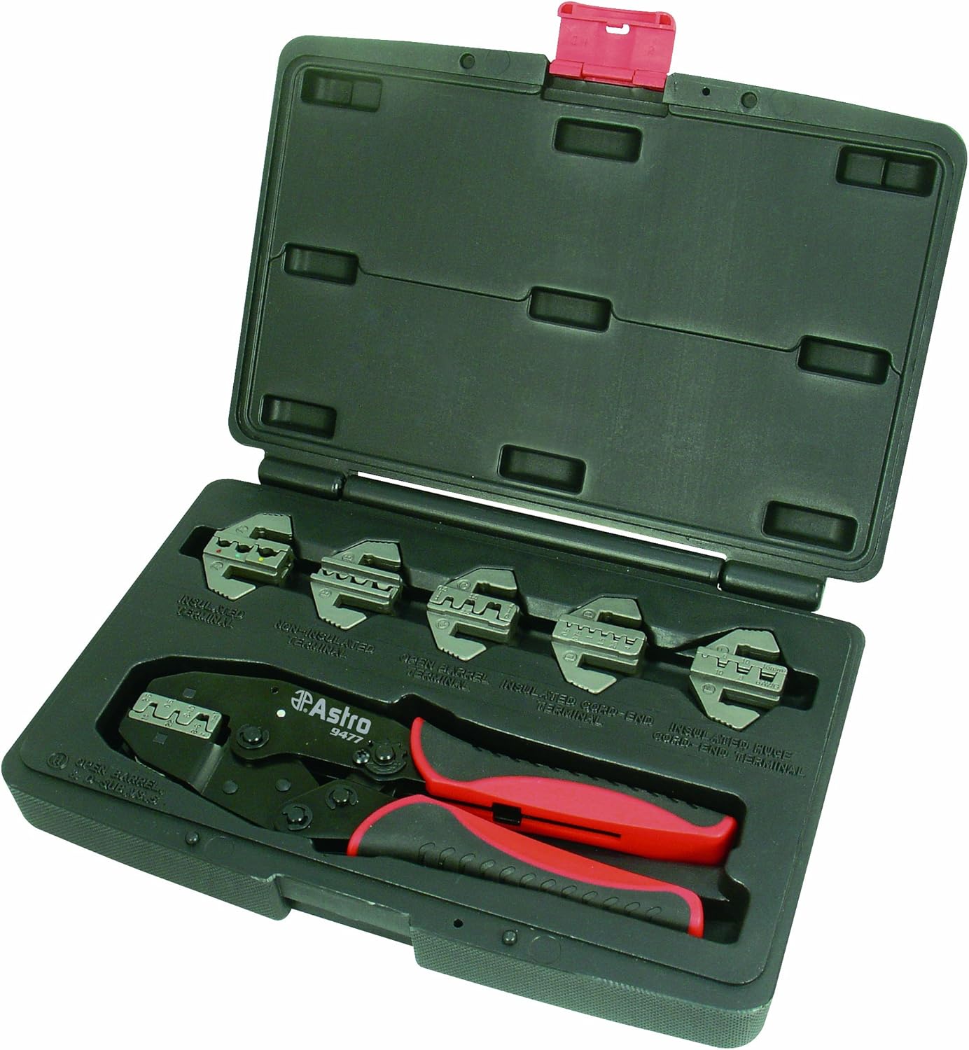 Astro Pneumatic Tool 9477 7-Piece Professional Quick Interchangeable Ratchet Crimping Tool Set