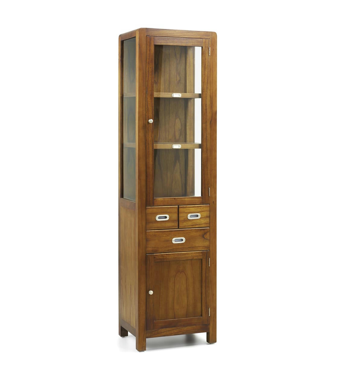 FLASH - Vitrine en bois de mindi marron H190