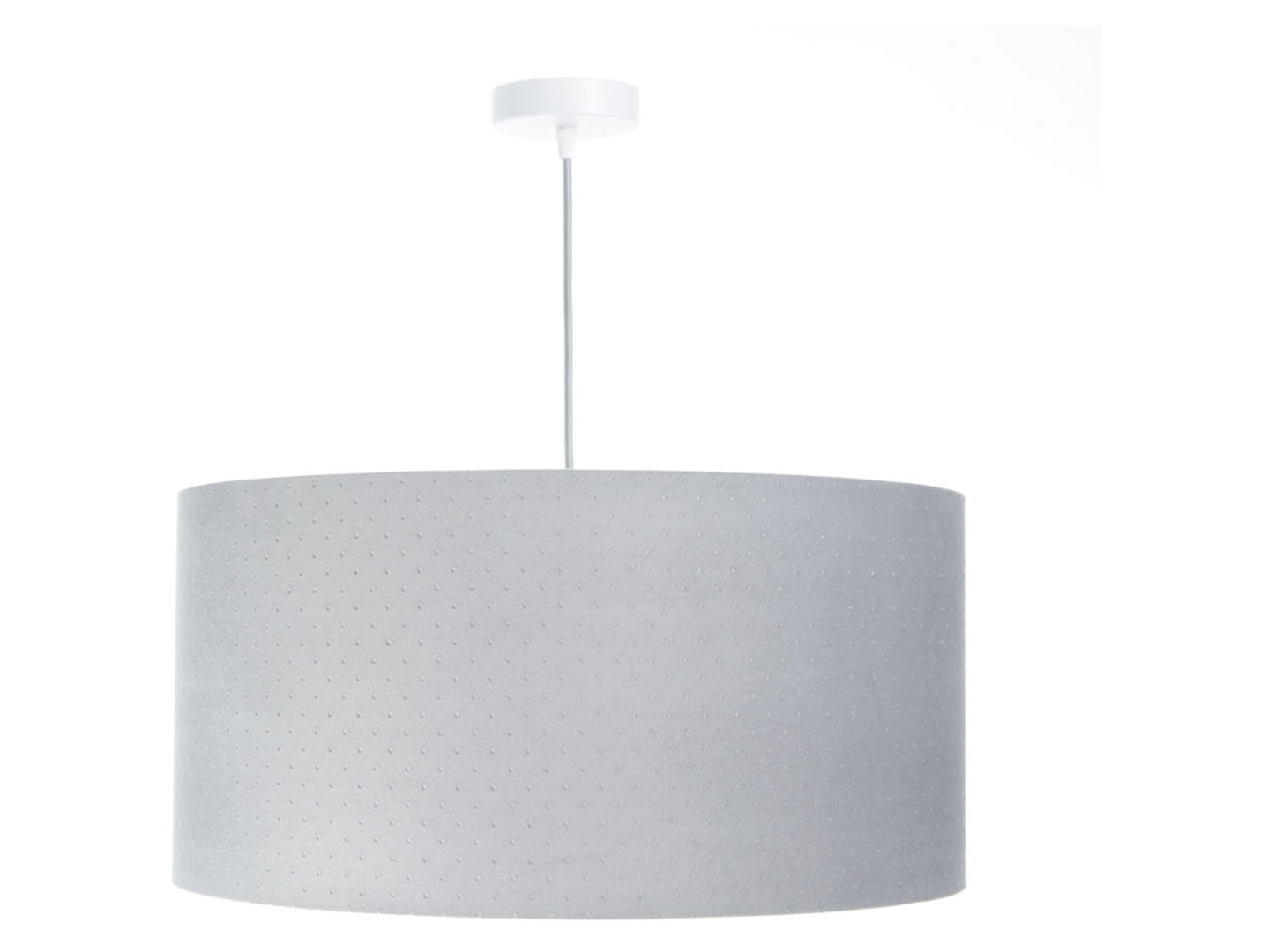 Lampa wisząca Jasmine bebe tkaninowa 30 cm szara
