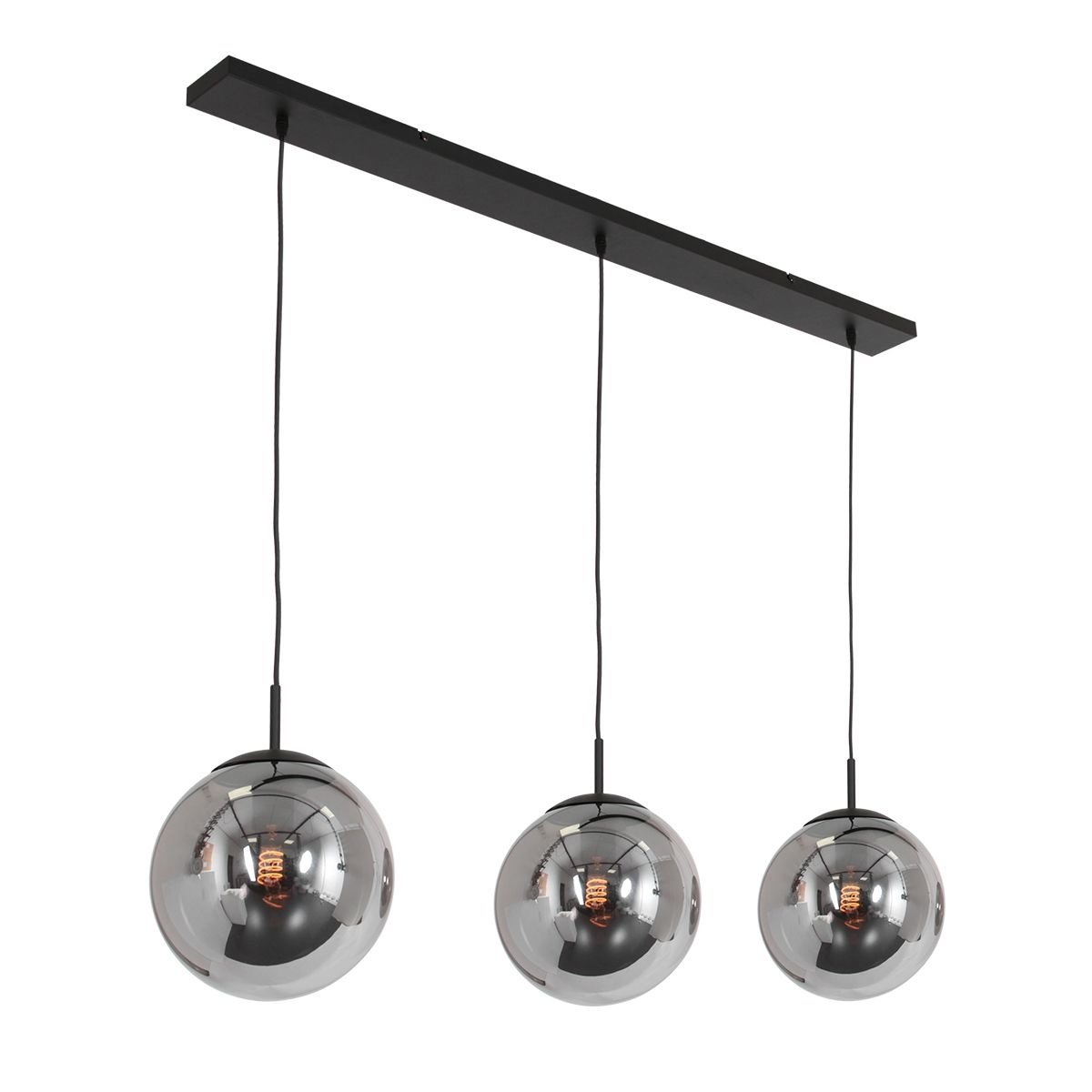 Steinhauer hanglamp bollique - 3 lichts - 120 x 160  cm - zwart