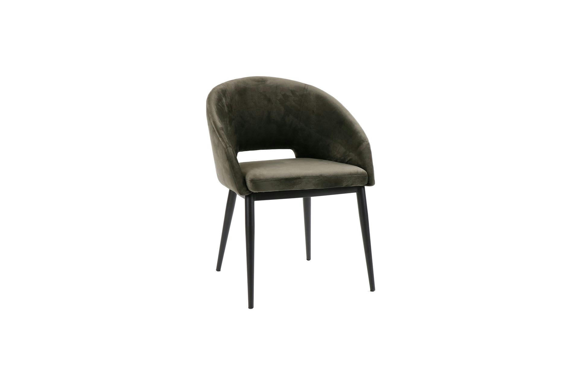 SYRAH - Chaise en velours gris