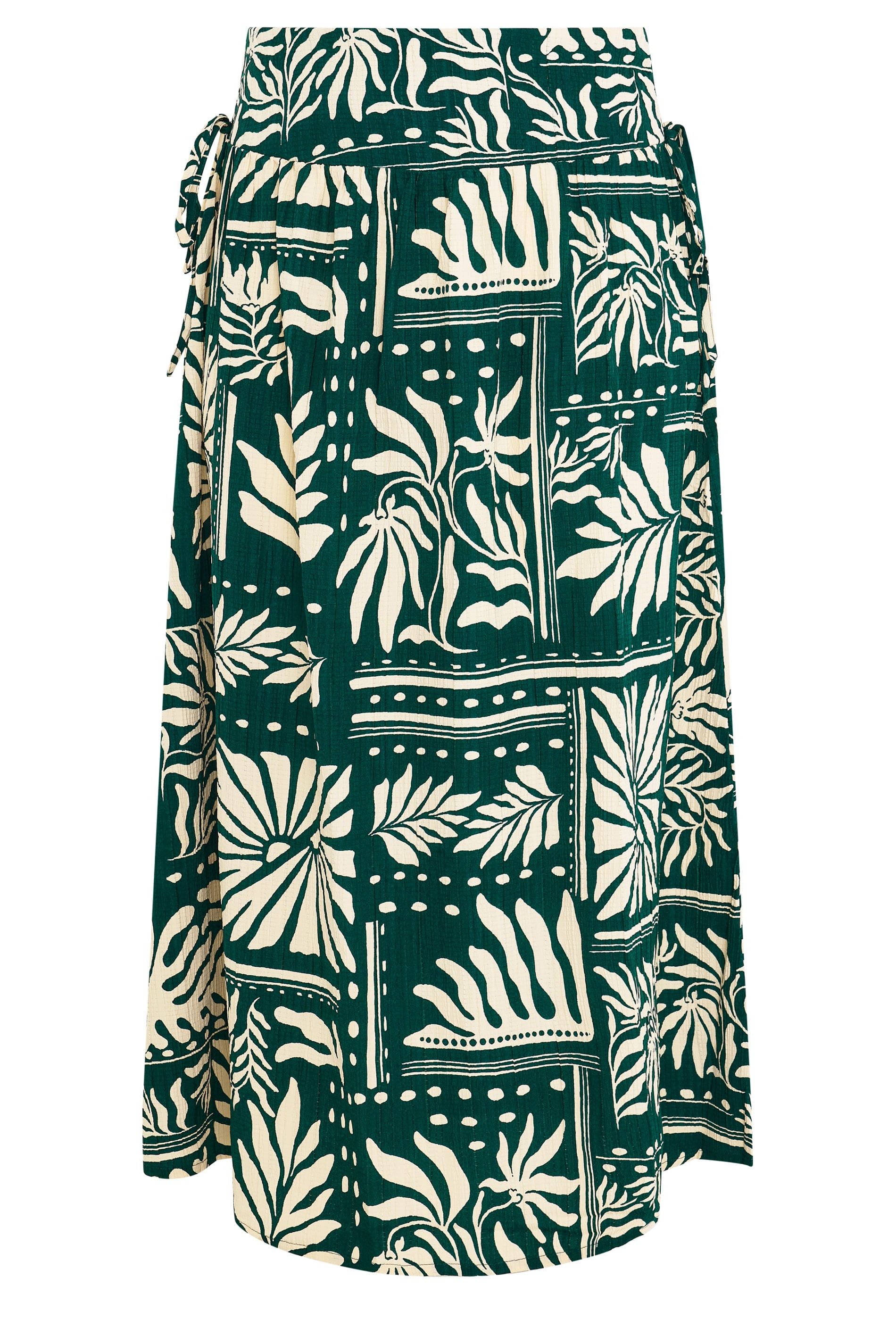 Yours Abstract Palm Print Skirt