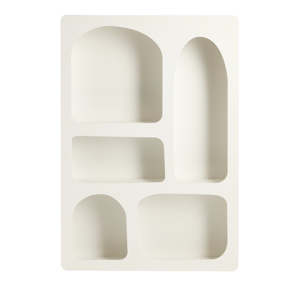 étagère niche 5 emplacements bois blanc 65x45x9cm